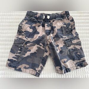 Lucky Brand Kids Camouflage Cargo Shorts elastic waist drawstring